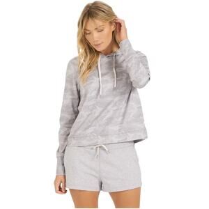 Vuori Halo Essential Hoodie Sweatshirt Pale Heather Camo Women's Large